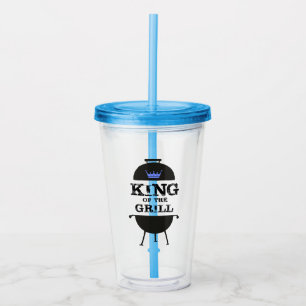 Verre En Acrylique Roi Du Grill, Couronne Bleue Noire