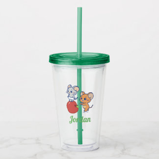 Verre En Acrylique Rollage Anime Tuffy et Jerry Apple