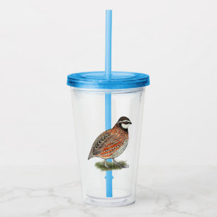 Verre En Acrylique Rooster Bobwhite Quail