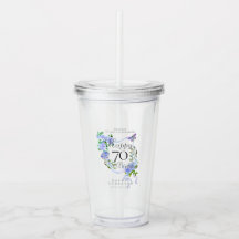 Ruban Rose Bleu 70e Anniversaire