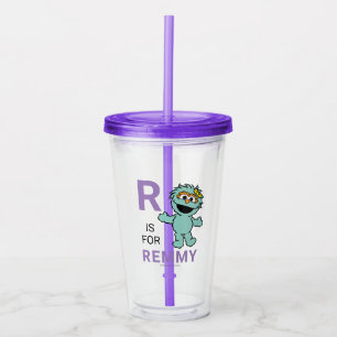 Verre En Acrylique Rue Sésame R est pour Rosita Ajouter Votre No