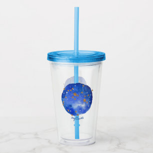 Verre En Acrylique Sagittaire Aquarelle Nuit Constellation Zodiac