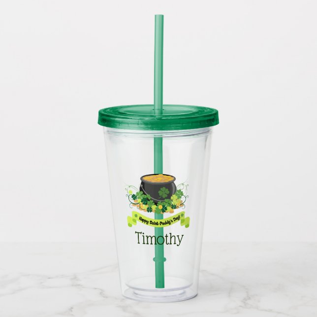 Verre En Acrylique Saint Patrick's Day Fun (Devant)