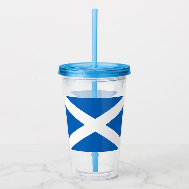Verre En Acrylique Saltire ~ Drapeau de l'Ecosse (Devant)
