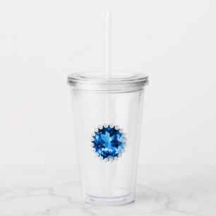 Verre En Acrylique Sapphire et perles