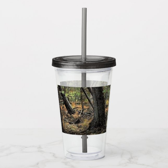 Verre En Acrylique Scène de forêt automnale              (Devant)