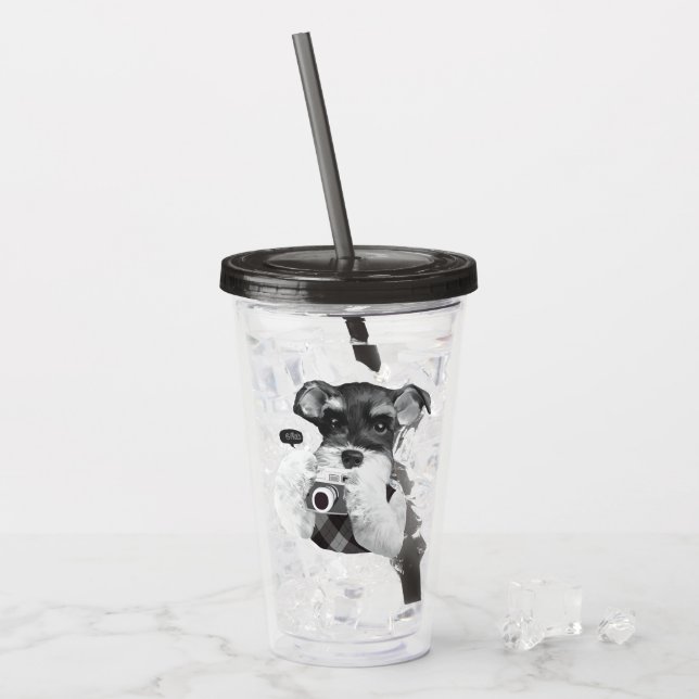 Verre En Acrylique Schnauzer avec caméra (Devant glace)