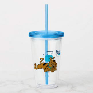 Verre En Acrylique Scooby-Doo Carré Rétro Couché