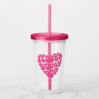 Verre En Acrylique Scooby Doo Doo Heart