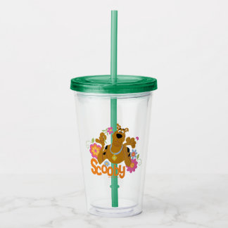 Verre En Acrylique Scooby-Doo En Fleurs