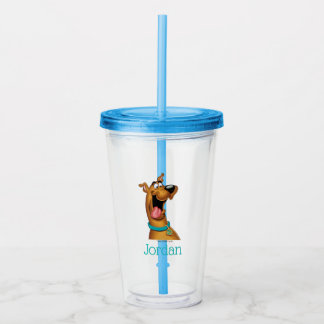Verre En Acrylique Scooby Doo Visage Excité