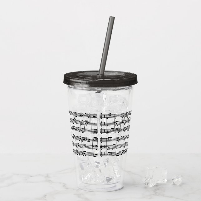 Verre En Acrylique Score musical Tumblers acryliques (Dos glace)