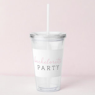 Verre En Acrylique Script Bachelorette Parti Favonalized