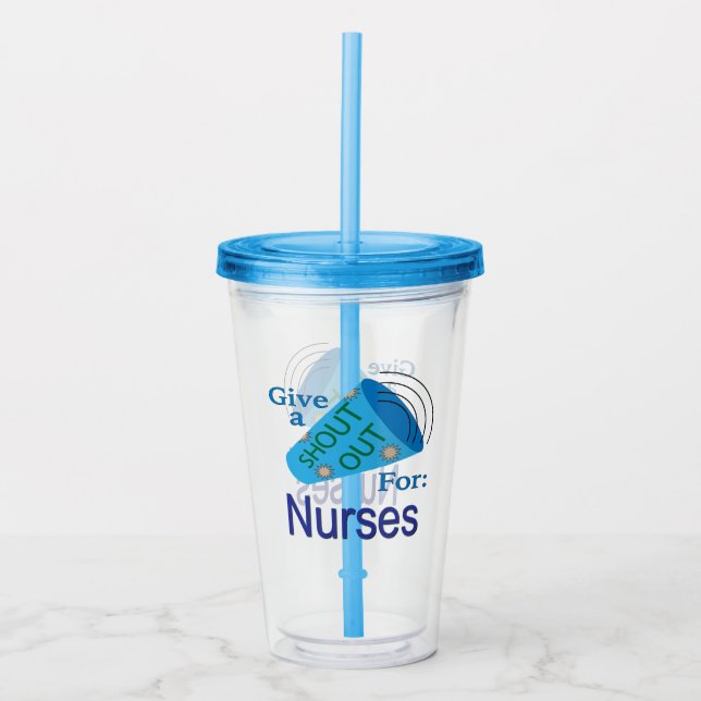 Verre En Acrylique Shout Out for Nurses (Devant)