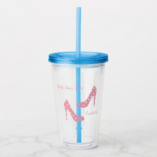 Verre En Acrylique Si la chaussure est rose