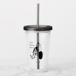 Verre En Acrylique Silhouette Cowgirl Barrel Racing