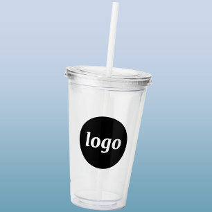 Verre En Acrylique Simple Logo Entreprise Marque Promotionnel