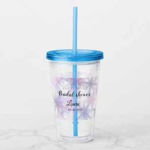 Verre En Acrylique Simple minimale ajouter nom douche de mariée jeté 