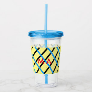 Verre En Acrylique Simple monogram add your name letter man minimal t