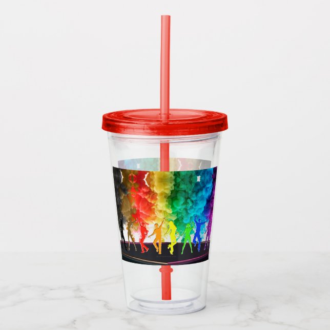 Verre En Acrylique SlipperyJoe's Dancing Pride Shadows cadeaux gay ar (Devant)