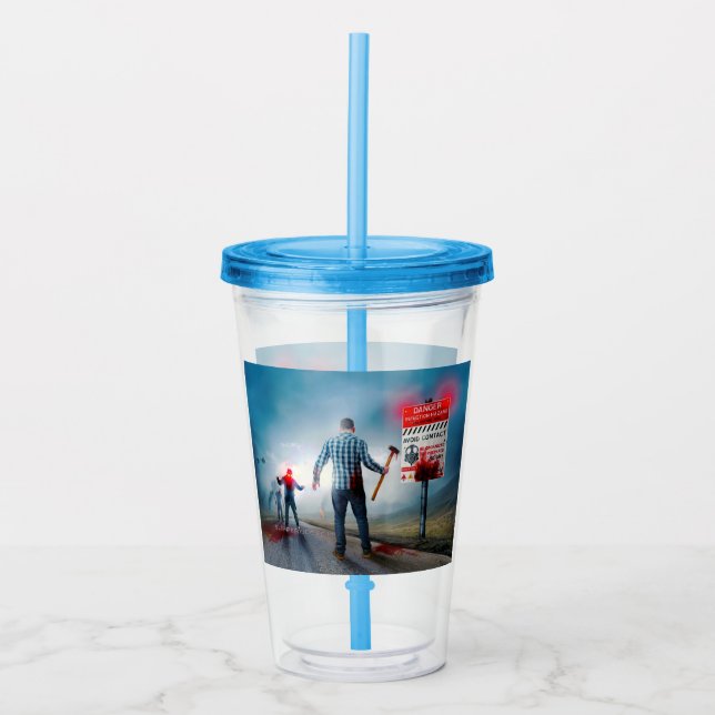 Verre En Acrylique SlipperyJoe's heureux Halloween yeux brillants zom (Devant)