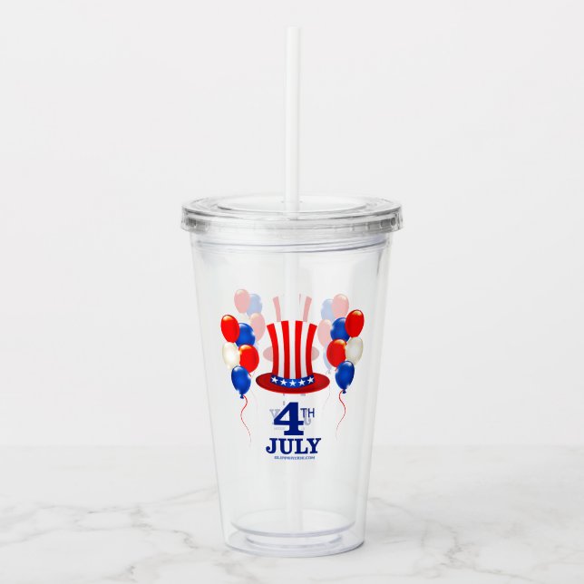 Verre En Acrylique SlipperyJoe's july 4th Independence day classic Un (Devant)