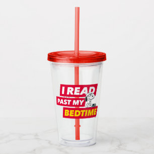 Verre En Acrylique Snoopy "I Read Past My Bedtime"
