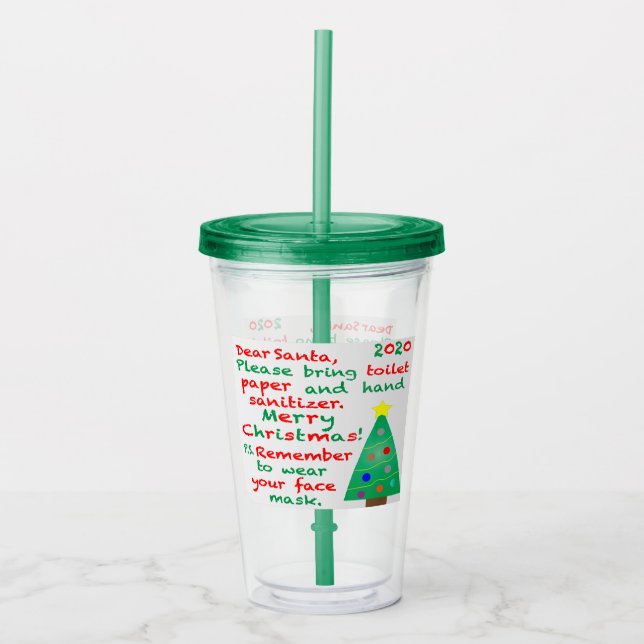 Verre En Acrylique Souvenir de Noël 2020 (Devant)