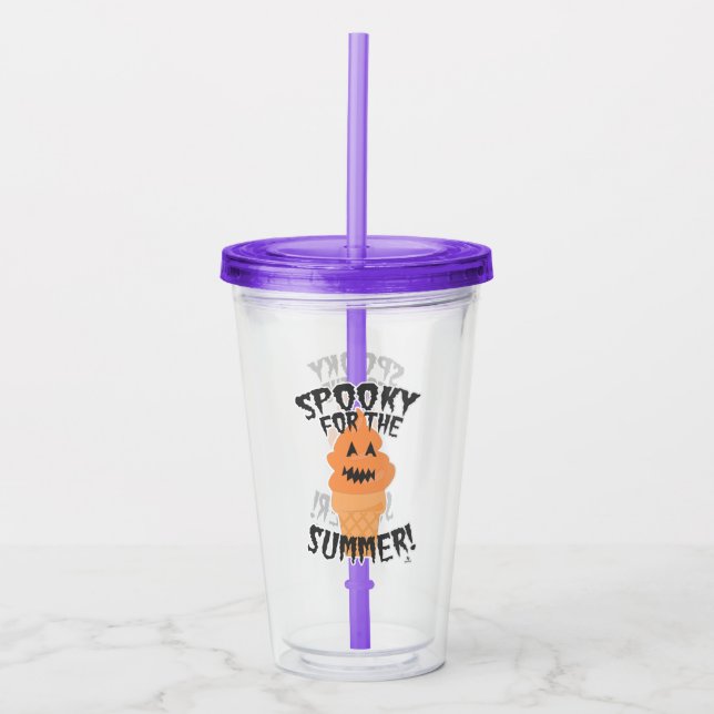 Verre En Acrylique   Spooky Summer Funny Summerween Cone Cartoon (Devant)