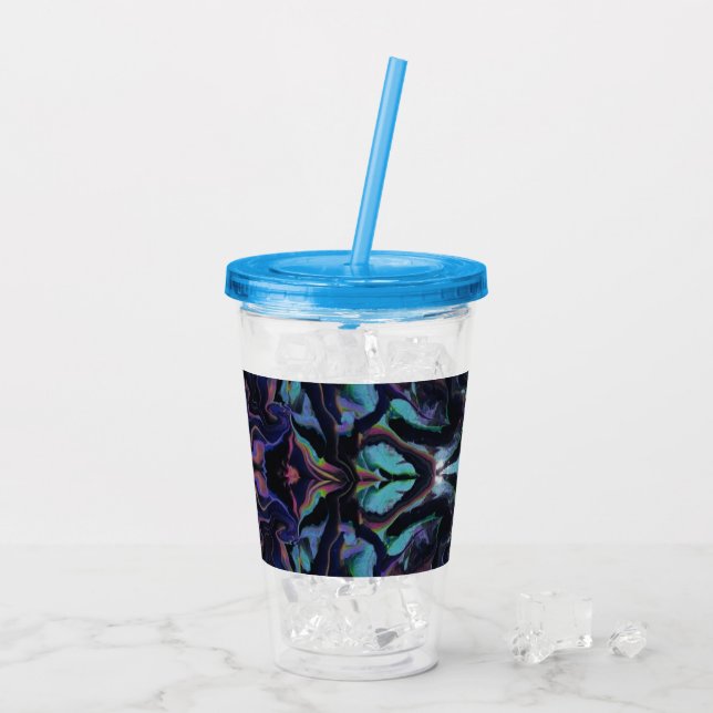 Verre En Acrylique Stained Glass Acrylic Pour Tumbler (Dos glace)