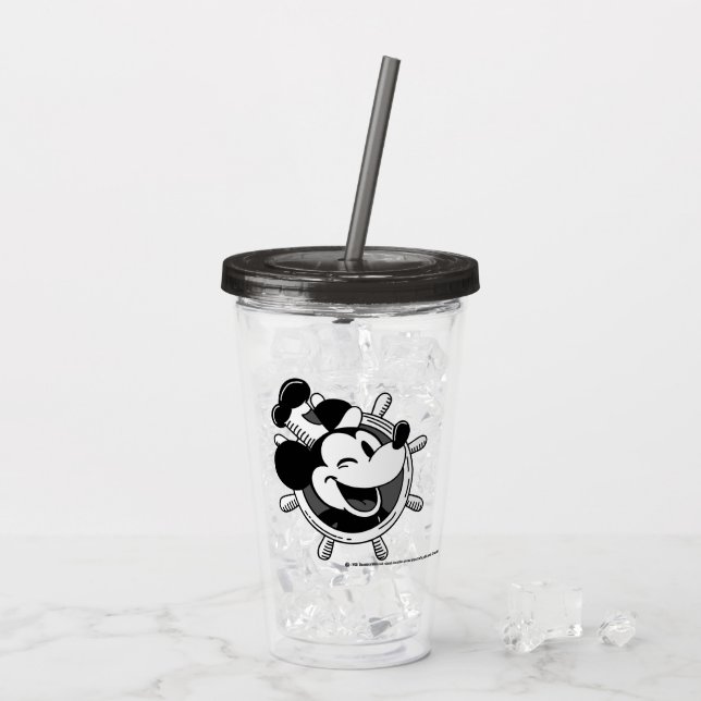 Verre En Acrylique Steamboat Willie Retro Tumbler (Dos glace)
