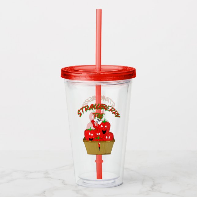 Verre En Acrylique Strawberry Time ! (Devant)