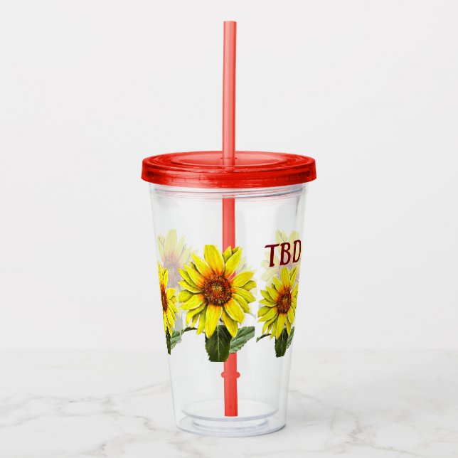 Verre En Acrylique Sunflower Acrylic Tumbler (Devant)