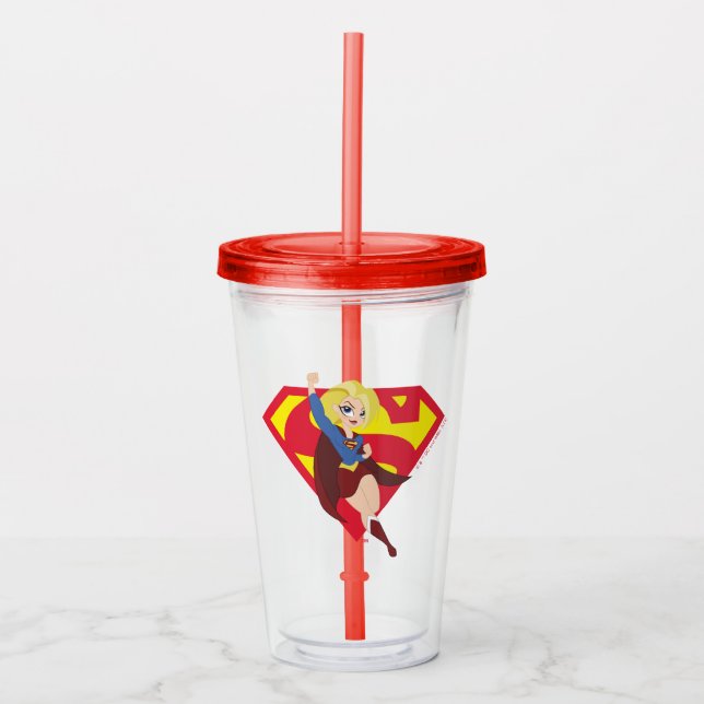 Verre En Acrylique Super Hero filles Supergirl DC (Devant)