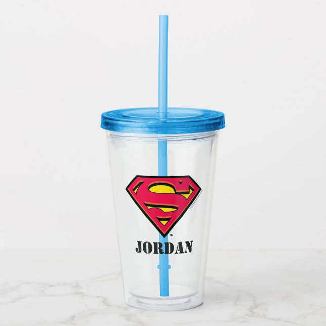 Verre En Acrylique Superman S-Shield | Logo classique (Devant)
