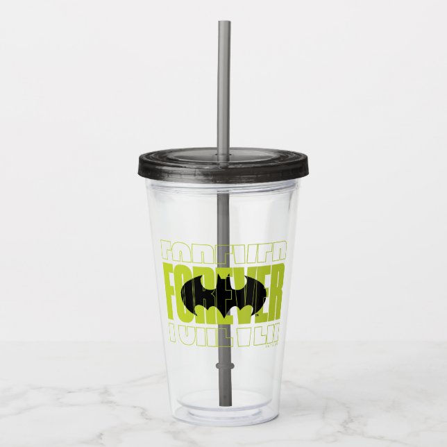 Verre En Acrylique Symbole de typographie de Batman (Devant)