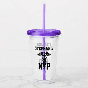 Verre En Acrylique Symbole Médicale NP personnalisé infirmière pra