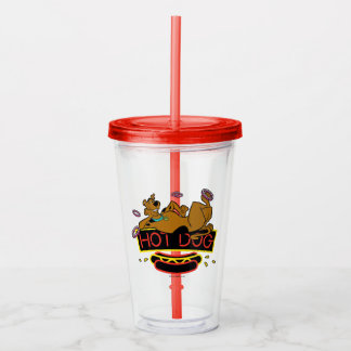 Verre En Acrylique Symbole néo-chien de Scooby Doo Hot Dog
