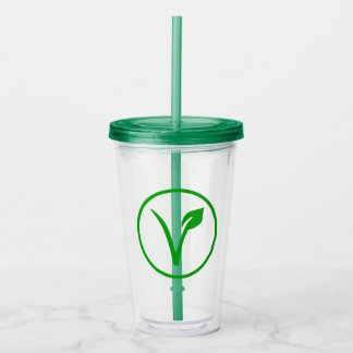 Verre En Acrylique Symbole Végétalien Végétarien Végétalisme Droits d