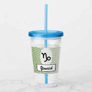 Verre En Acrylique SYMBOLE Zodiaque Capricorne Standard par K Yoncich