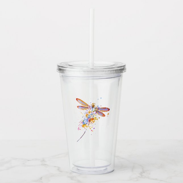 Verre En Acrylique Tache de libellule (Devant)