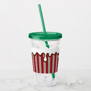Verre En Acrylique Tasse de menthe poivrée pour les fêtes