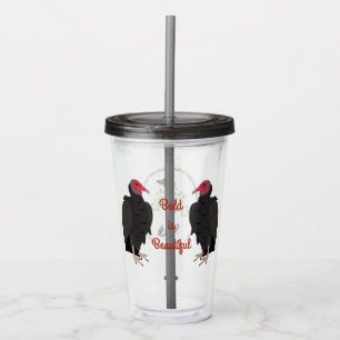 Verre En Acrylique Tasse et paille recyclables de l'eau de vautour