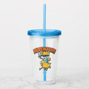 Verre En Acrylique Temps d'aventure Finn Riding Jake