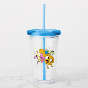 Verre En Acrylique Temps d'aventure Lady, Bubblegum, Finn & Jake