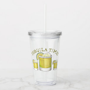 Verre En Acrylique Tequila Time Lime Margarita Cocktail Boisson Mixte