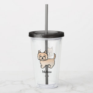 Verre En Acrylique Tervueren Cairn Terrier Chiot Mignon Dessin Animé 