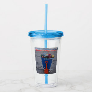 Verre En Acrylique Thème de la plage de Noël Tumbler acrylique