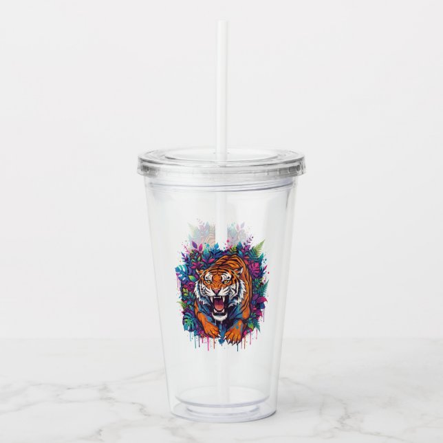 Verre En Acrylique Tigre (Devant)