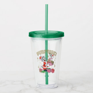 Verre En Acrylique Tom, Jerry et Nibbles Holiday Surprise